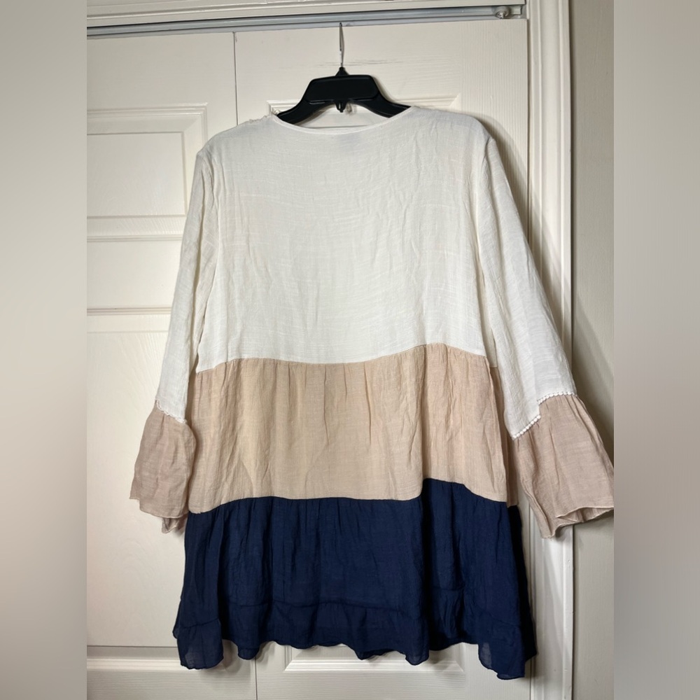CALSTYLE Boho Chic Colorblock Tunic / Dress - Picture 5 of 7